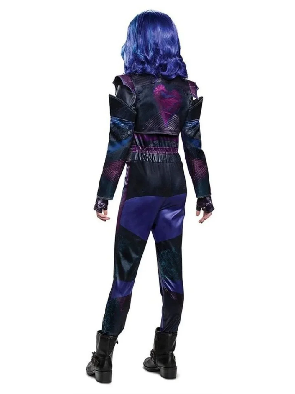 Disney Descendants 3 Mal Costume Kids Size Small 4-6X Purple Jumpsuit Outfit
